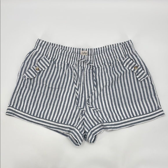 UpWest Striped Women's Drawstring Lined Shorts w/ pockets size XL - Picture 1 of 7